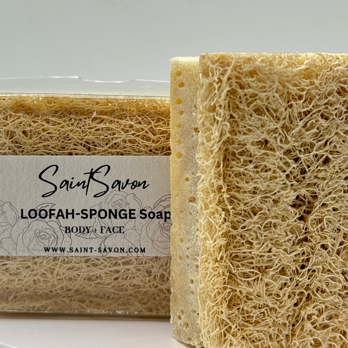 LOOFAH-SPONGE Soap - Rosenwasser