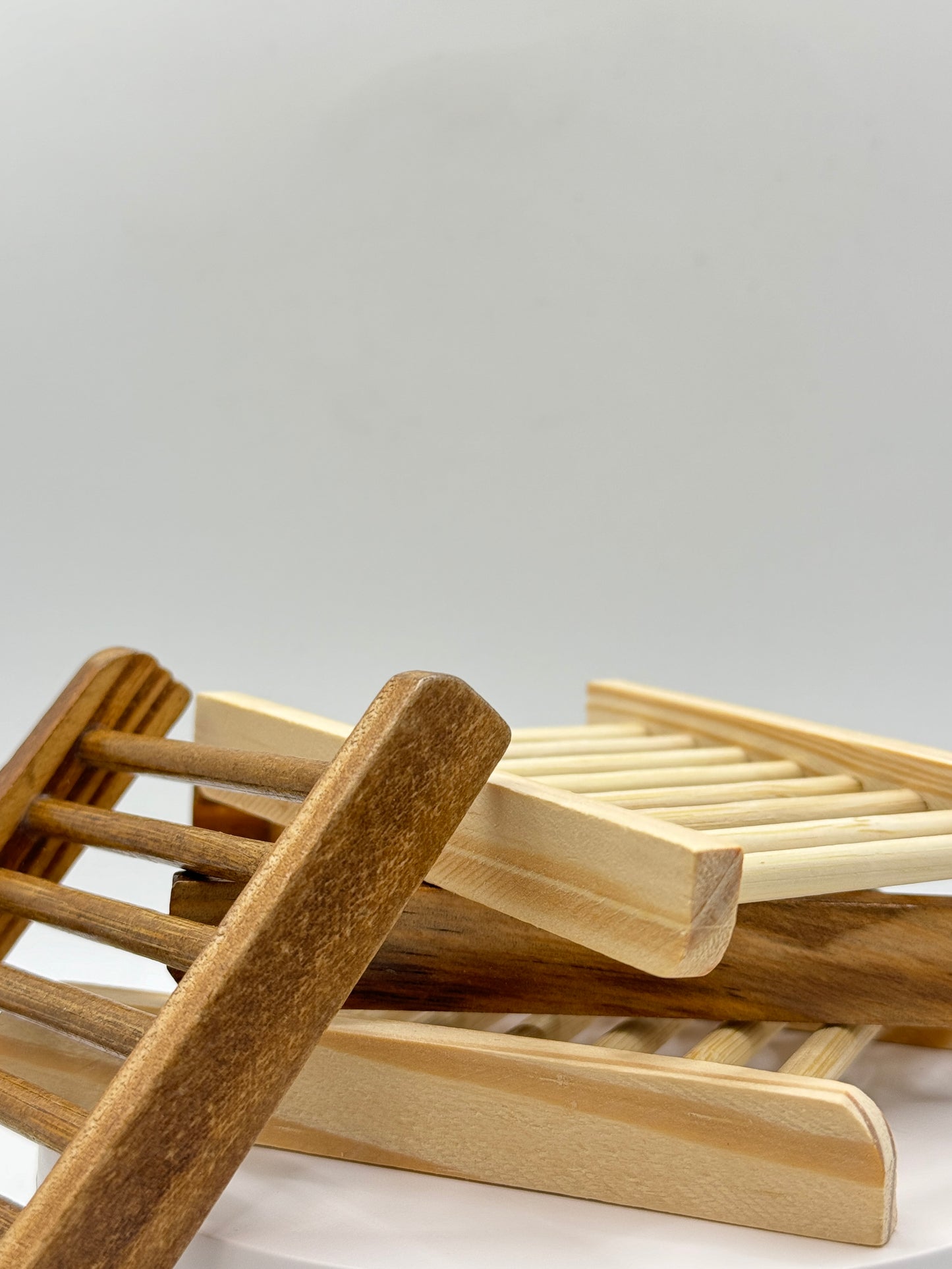 Bamboo soap dish